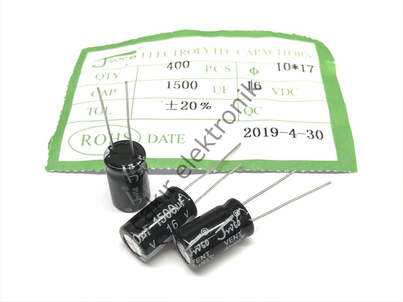 1500MF 16V - 1500UF 16V  10X17MM KONDANSATÖR 10 ADETTİR