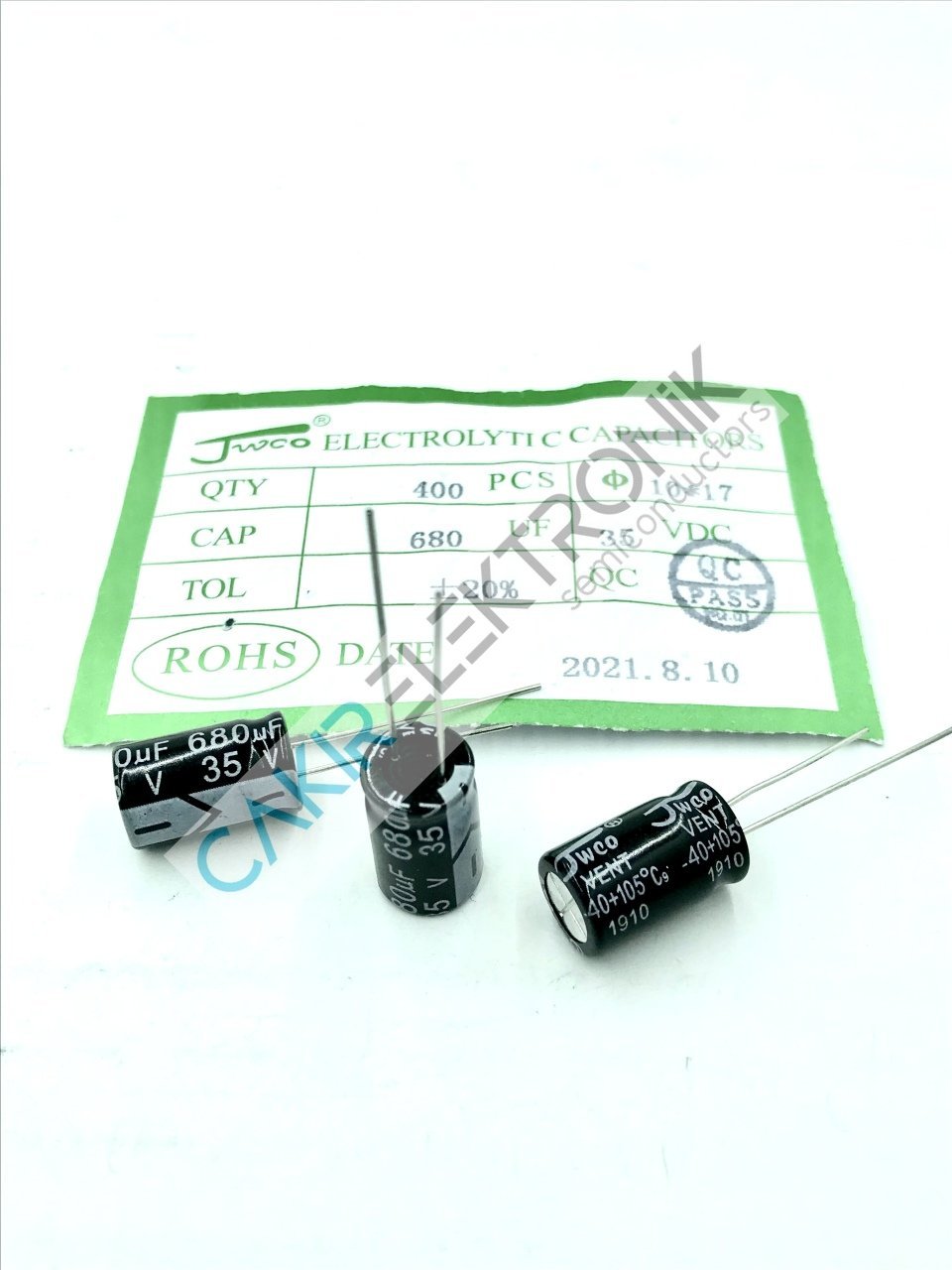 680MF - 680UF - 35V.    10X17MM KONDANSATÖR 10 ADETTİR