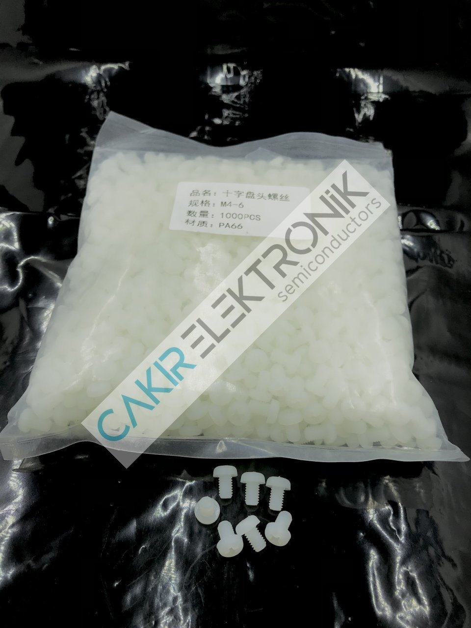 M4X6  - M4-6 VİDA PA66  ERİME ISISI 268C°  P-SCREW M4X6 10 ADETTİR