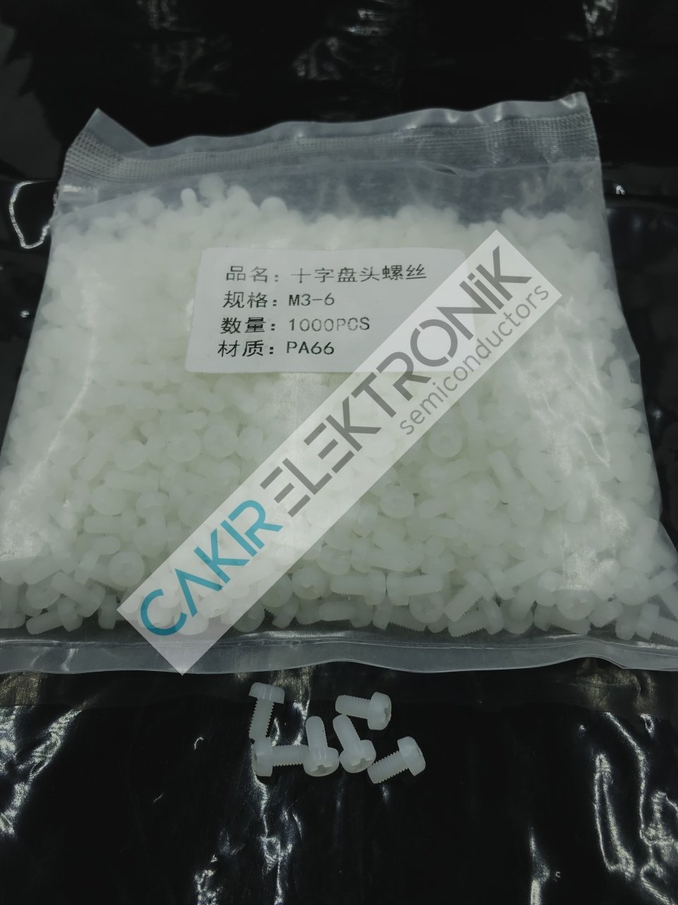 M3X6 VİDA M3-6 VİDA PA66  ERİME ISISI 268C°  P-SCREW M3X6 10 ADETTİR