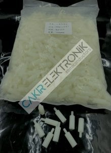 M3X15+6 YÜKSELTME PA66  ERİME ISISI 268C°  P-SCREW M3X15+6 10 ADETTİR