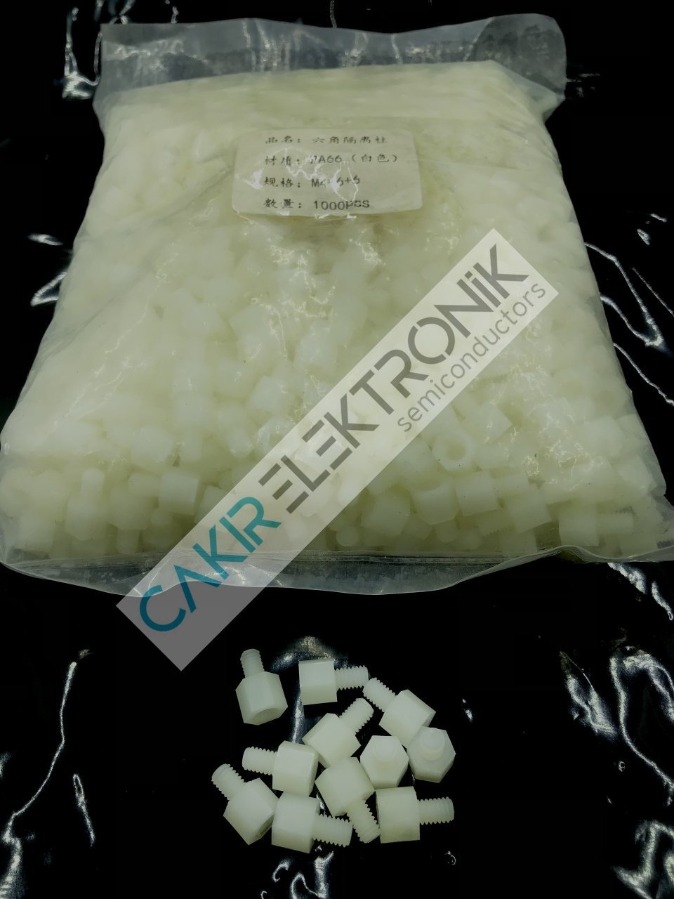 M4X6+6 YÜKSELTME PA66  ERİME ISISI 268C°  P-SCREW M4X6+6 10 ADETTİR