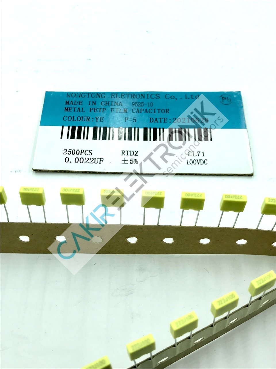 2,2NF  2.2NF 100V  -  0,22MF - %5  KONDANSATÖR -  222NJ100 10 ADETTİR