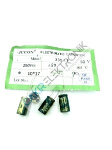 330MF - 330UF  50V 10X17MM KONDANSATÖR 10 ADETTİR