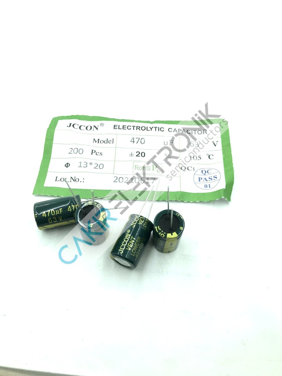 470MF 63V - 470UF 63V - 13X20 MM KONDANSATÖR 10 ADETTİR