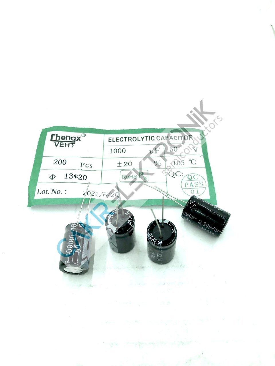 1000MF 50V - 1000UF 50V  13X20MM KONDANSATÖR 10 ADETTİR