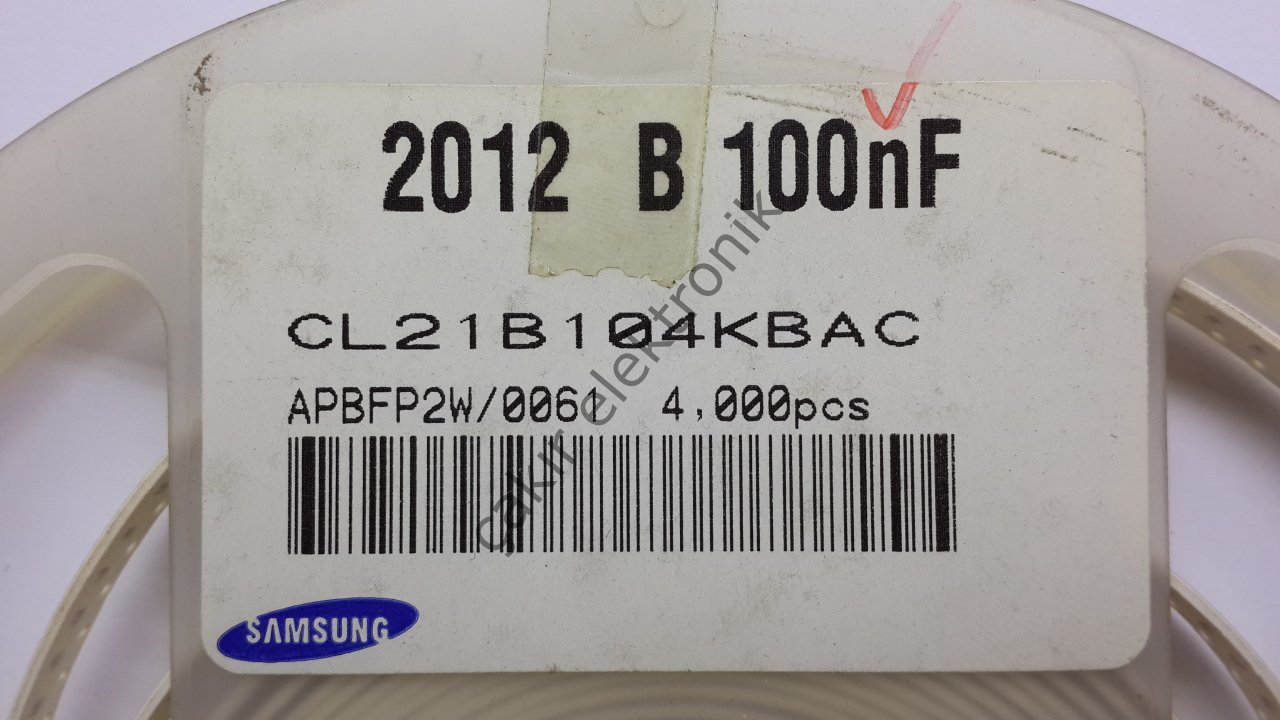 100NF - 805 - 2012 - SMD KONDANSATÖR 25 ADETTİR