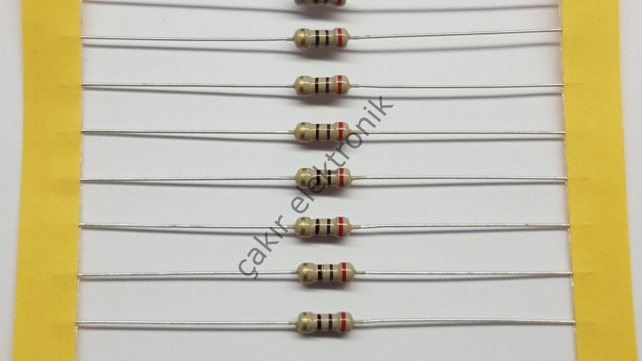 27R - 27 OHM  - 1/4 DİRENÇ - CF1/4 27Ω; 0.25W; ±5%; Ø2.3x6mm; Leads: axial