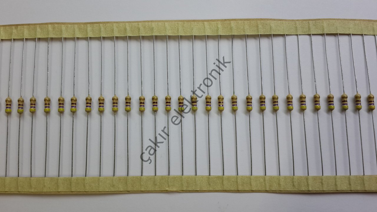 470R - 470 OHM  1/4 DİRENÇ - CF1/4 470Ω; 0.25W; ±5%; Ø2.3x6mm; Leads: axial 50 ADETTİR