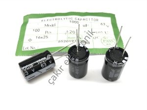 1000MF 63V - 1000UF 63V  16X25MM KONDANSATÖR 10 ADETTİR