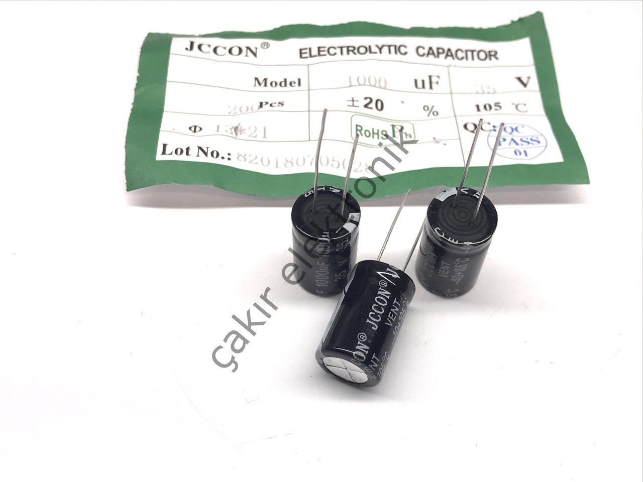 1000MF 35V - 1000UF 35V  13X21MM KONDANSATÖR 10 ADETTİR
