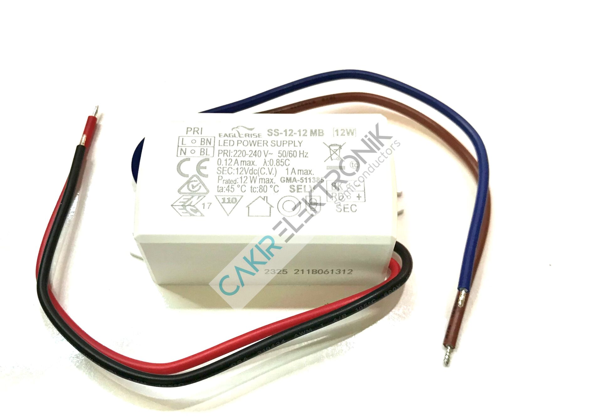 Eaglerise SS-12-12MB , Eaglerise SS-12-12 MB. - 12w 12v 1 amper adaptör