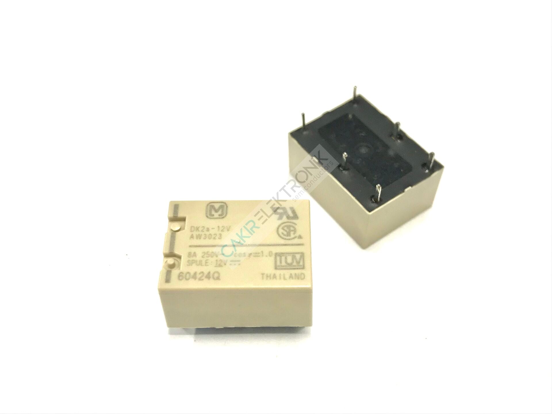 DK2A-12V , DK2a-12v ,  General Purpose Relay DPST-NO (2 Form A) 12VDC Coil Through Hole