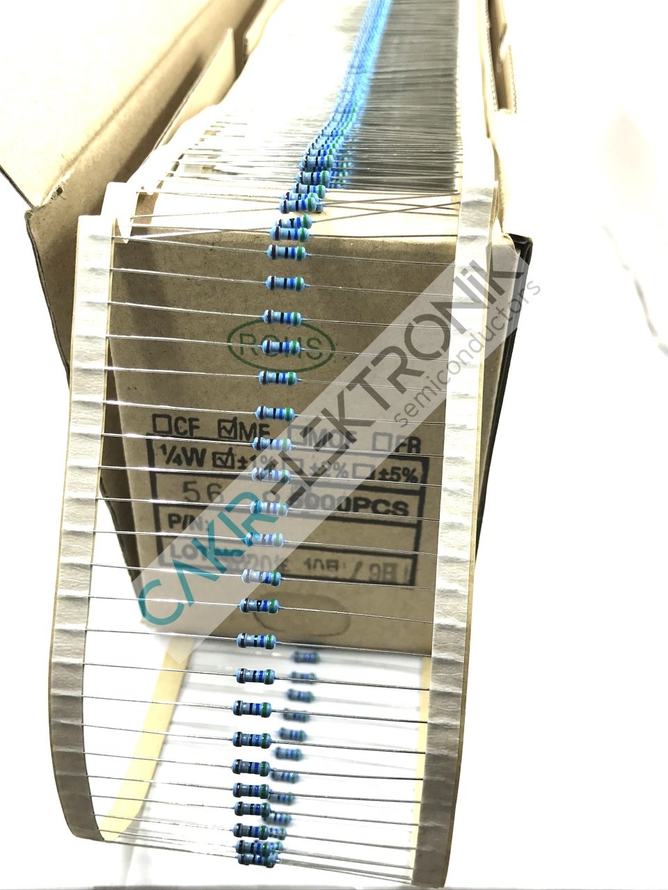56R - 56 OHM -  1/4 DİRENÇ %1 METAL FİLM 100 ADETTİR