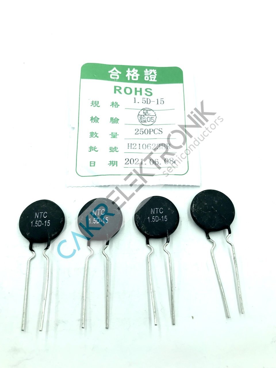 1.5D-15 NTC - NTC- 1.5D15 1,5D15 Thermistor  1.5 OHM 15MM