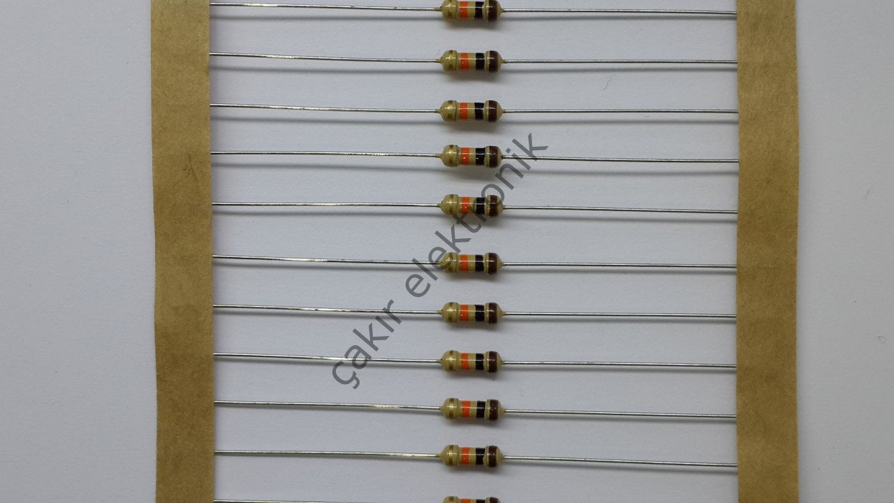 10K - 10KR - 10 KOHM -  1/4 DİRENÇ - CF1/4 10KΩ; 0.25W; ±5%; Ø2.3x6mm; Leads: axial 50 ADETTİR