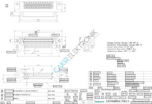 SCSI KONNEKTÖR  50PİN   50P DİŞİ   90 DERECE  KART TİPİ , SCSI CONNECTOR 50P FEMALE 90C BORD TYPE