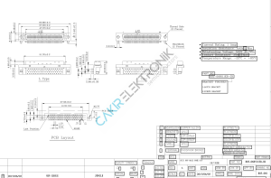 SCSI KONNEKTÖR  68PİN   68P DİŞİ   90 DERECE  KART TİPİ , SCSI CONNECTOR 68P FEMALE 90C BORD TYPE