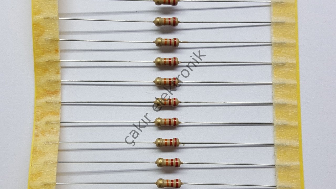 22K - 22KR - 22 KOHM - 1/4 DİRENÇ - CF1/4 22KΩ; 0.25W; ±5%; Ø2.3x6mm; Leads: axial