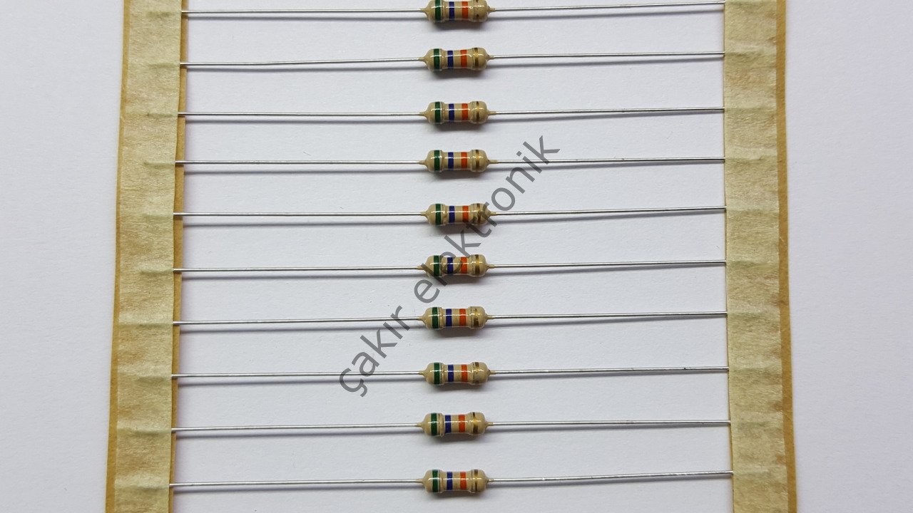 56K - 56 KOHM - 56KR -  1/4 DİRENÇ - CF1/4 56KΩ; 0.25W; ±5%; Ø2.3x6mm; Leads: axial 50 ADETTİR