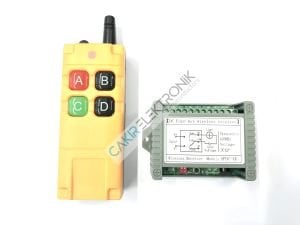 4 KANAL VİNÇ KUMANDASI ( SET ) ALICI VERİC IP65 , 433,92MHZ , 4 TUŞLU VİNÇ KUMANDASI , CRANE REMOTE CONTROL