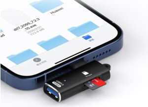 OTG TYPE-C 3.0 USB KART OKUYUCU - TYPE-C UÇLU PC BİLGİSAYAR VE NOTEBOOK UYUMLU MİKRO SD KART OKUYUCU