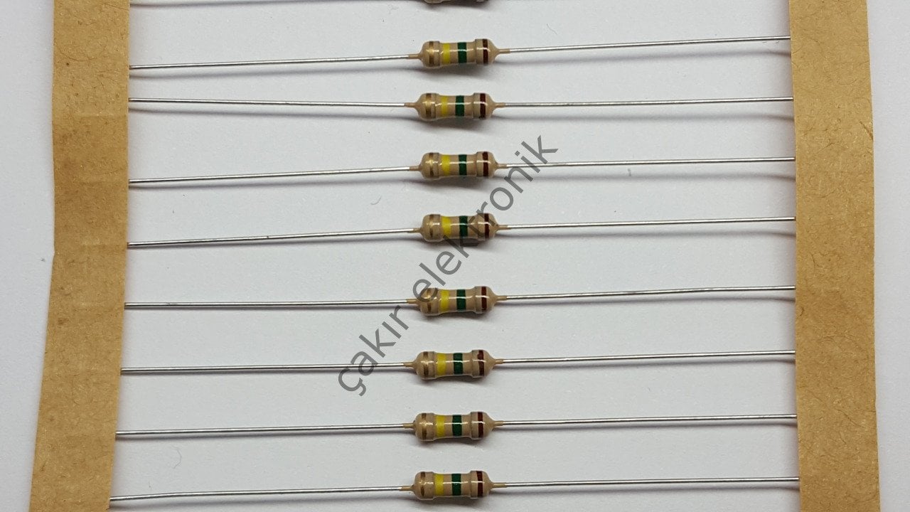 150K - 150KR - 150 KOHM - 1/4 DİRENÇ - CF1/4 150KΩ; 0.25W; ±5%; Ø2.3x6mm; Leads: axial 50 ADETTİR