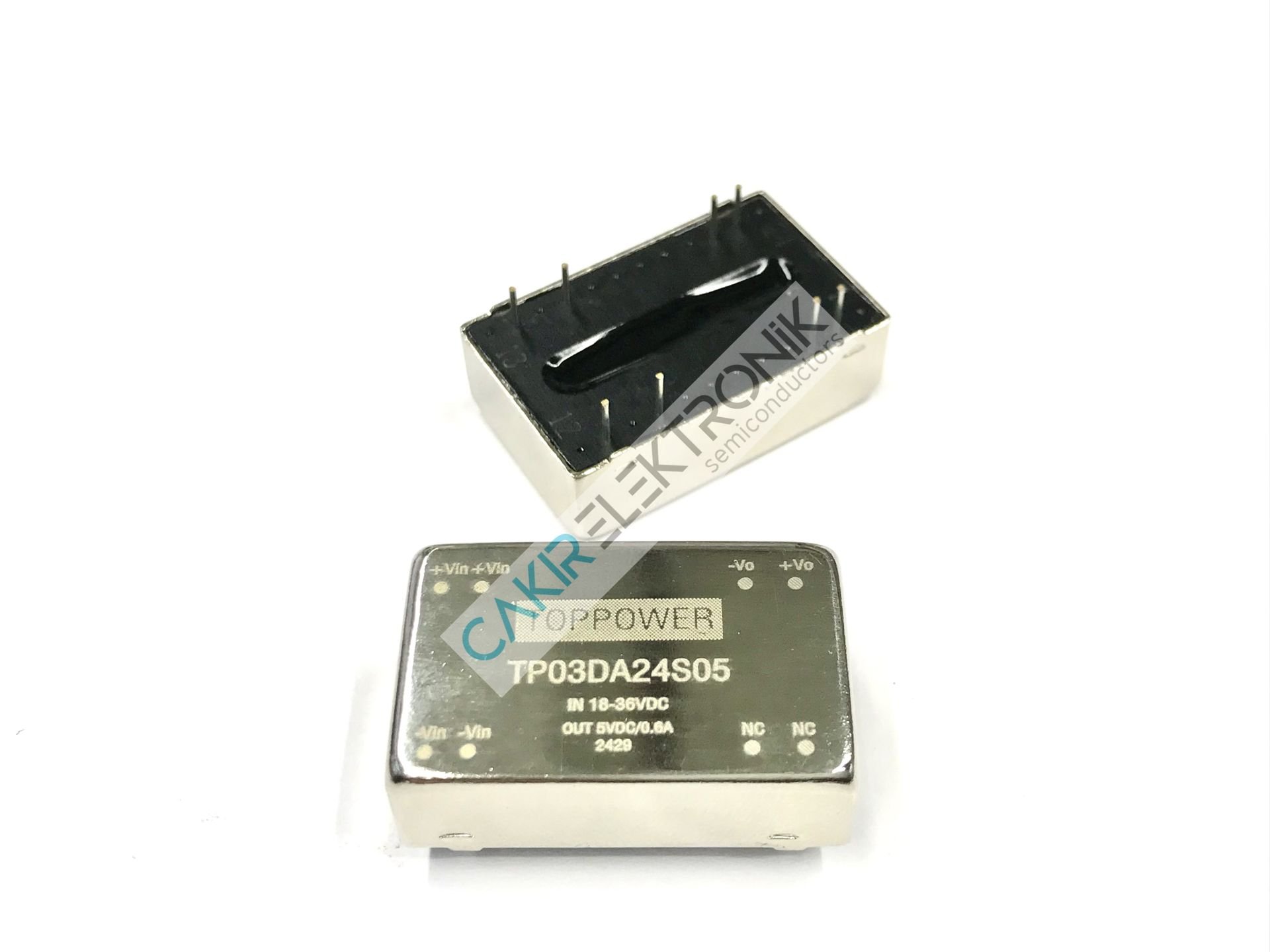 TOPPOWER TP03DA24S05 , 3W 2405 KONVERTÖR , 3W 2405 CONVERTOR , 18-36dc input 5vdc 600ma