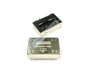 TOPPOWER TP03DA24S05 , 3W 2405 KONVERTÖR , 3W 2405 CONVERTOR , 18-36dc input 5vdc 600ma