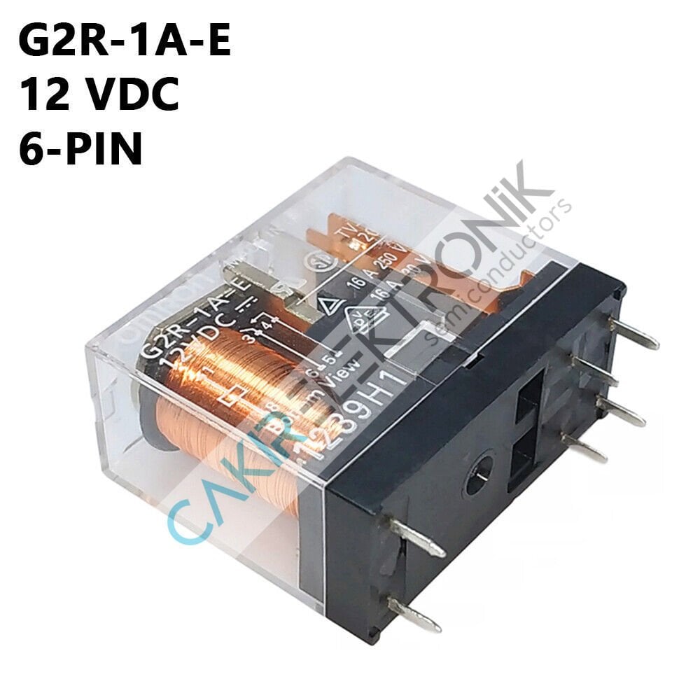 G2R-1A-E-12VDC - G2R-1A-E-12   6PİN 16A. RÖLE   G2R1AE  12VDC