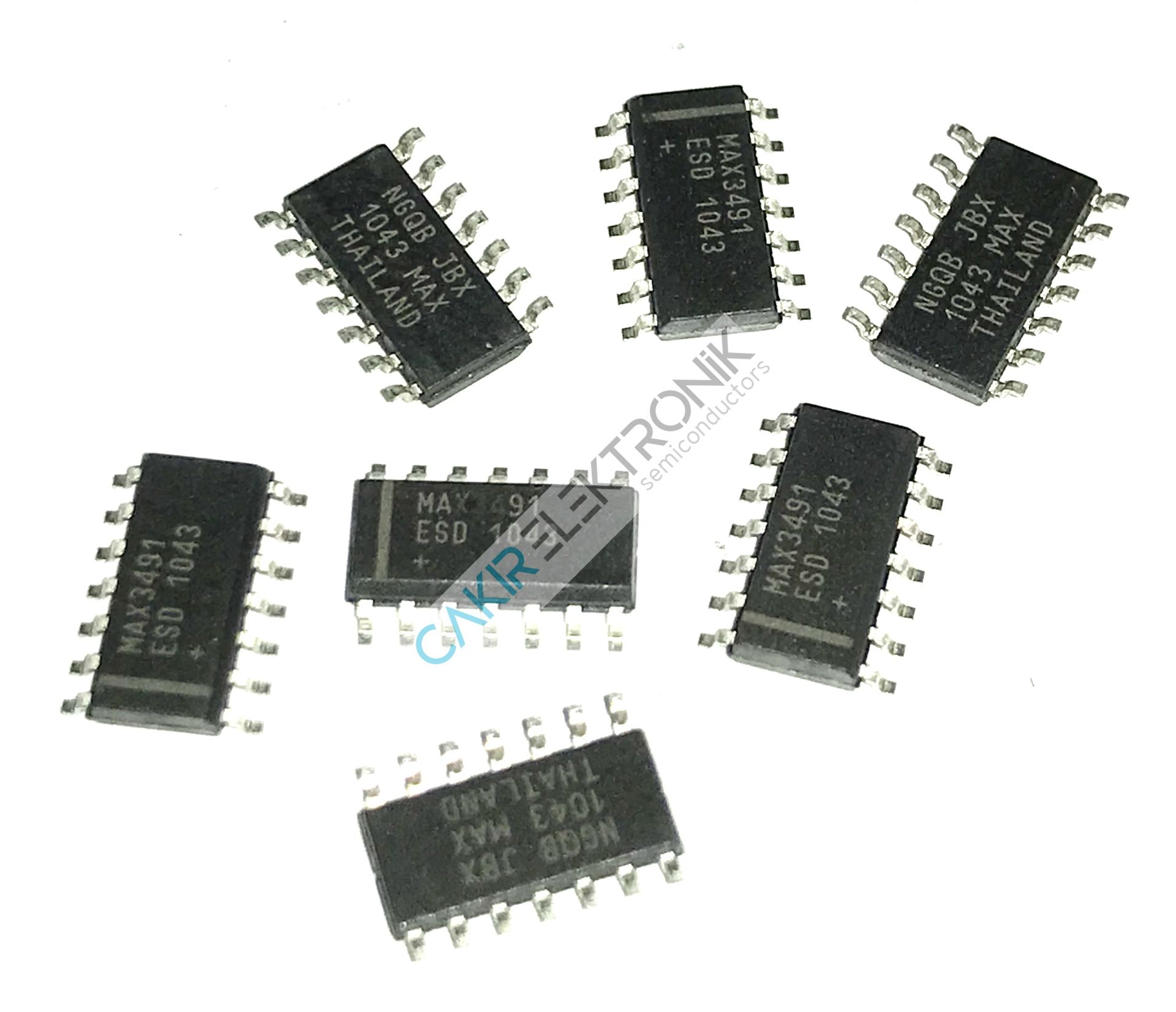 MAX3491ESD SOIC14 3.3V-Powered, ±15kV ESD-Protected, 12Mbps and Slew-Rate-Limited True RS-485/RS-422 Transceiver IC-MAXIM-U-3