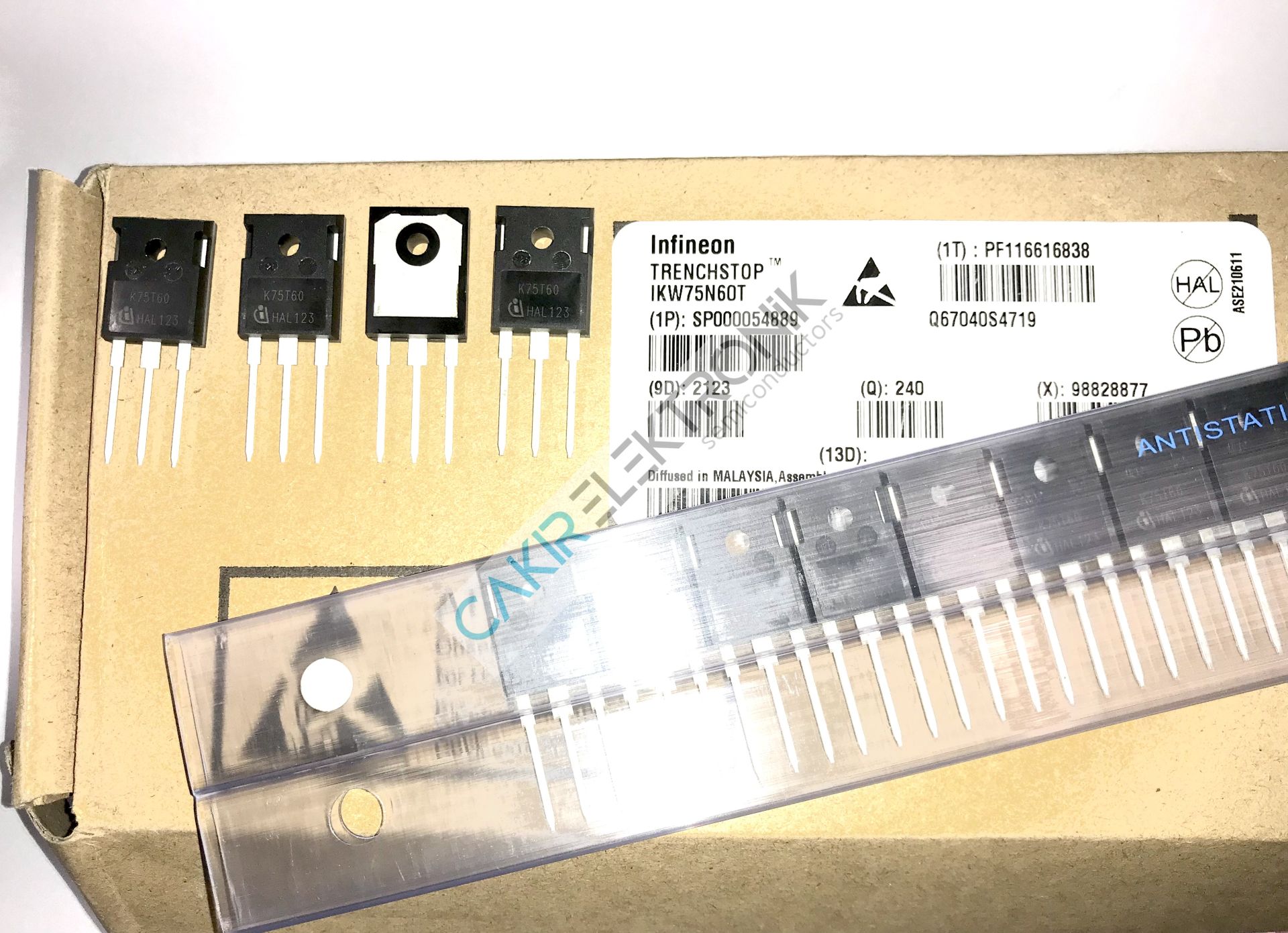 K75T60 - IKW75N60T -  75T60 - 75A. 600V IGBT