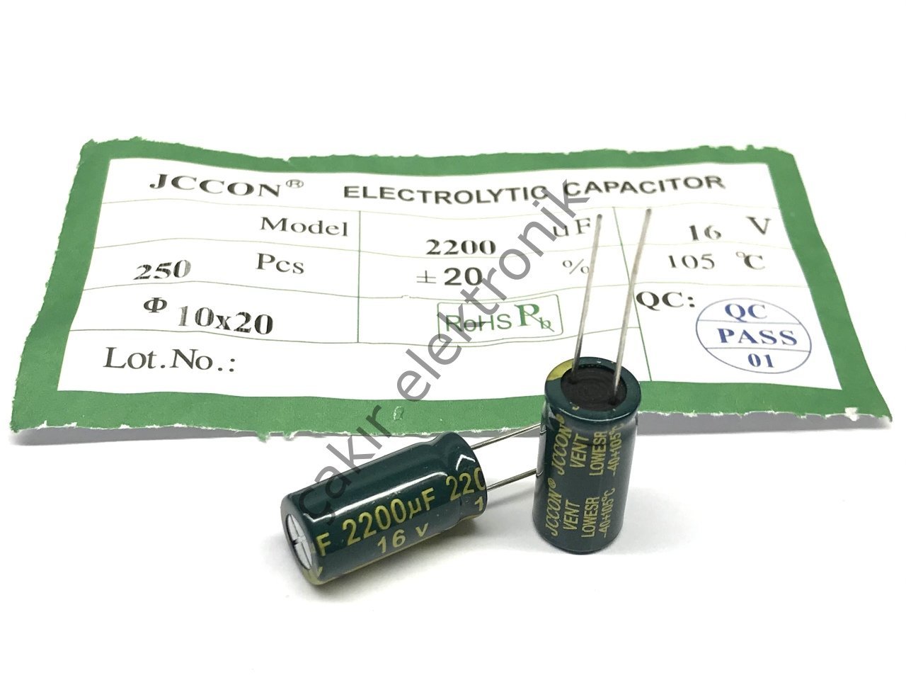 2200MF 16V , 2200UF 16V 10X20MM KONDANSATÖR 10 ADETTİR