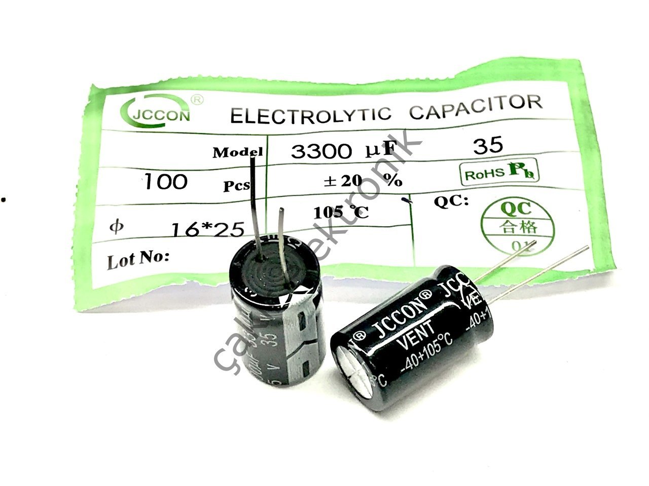 3300MF 35V - 3300UF 35V  16X25 MM KONDANSATÖR 105C°