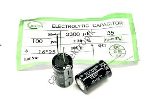 3300MF 35V - 3300UF 35V  16X25 MM KONDANSATÖR 105C°