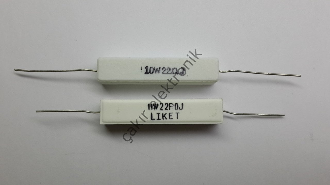 22R 10W DİRENÇ -  22 OHM 11W - 22OHM 10W  DİRENÇ AKSİYEL