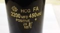 2200MF 450V 2200UF 450V 50X105MM. KONDANSATÖR HCG FA