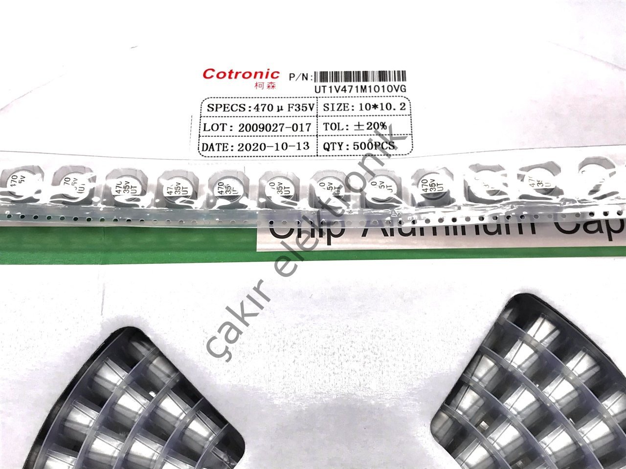 470MF 35V SMD - 470UF 35V SMD   10X10,2MM ELEKTROLİT SMD  KONDANSATÖR %20
