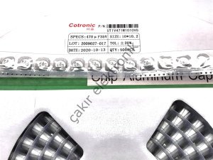470MF 35V SMD - 470UF 35V SMD   10X10,2MM ELEKTROLİT SMD  KONDANSATÖR %20