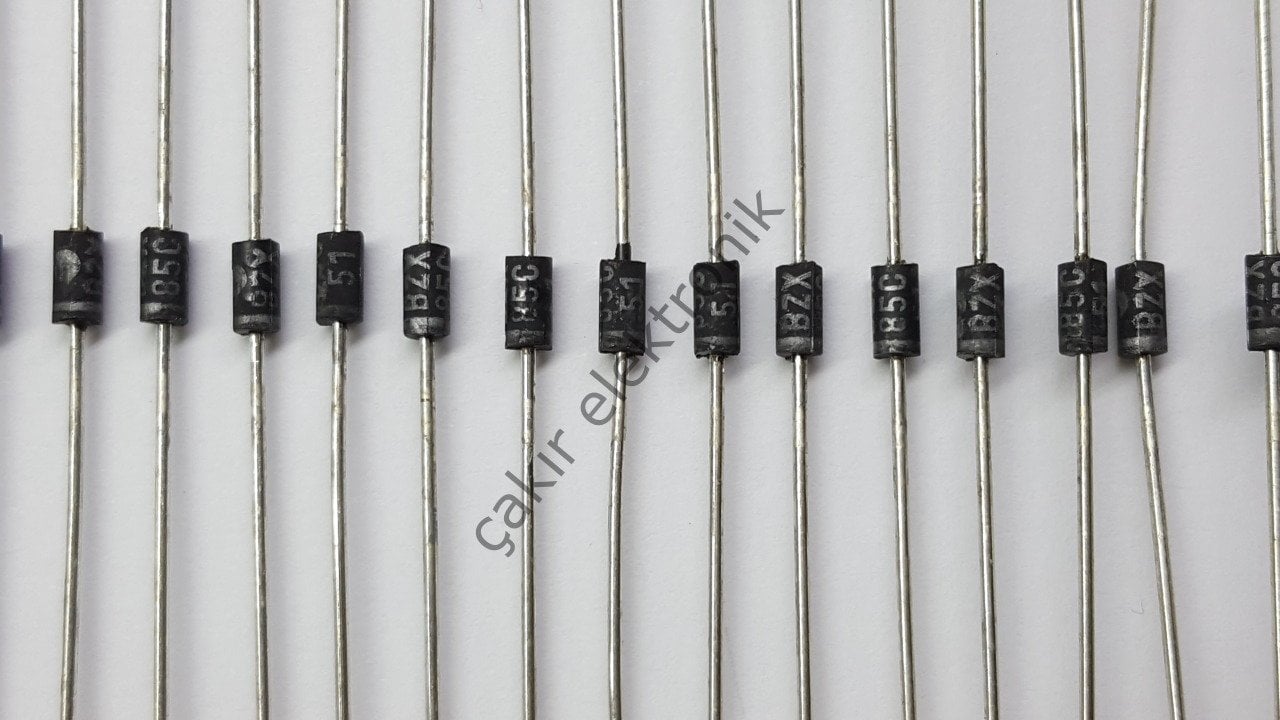 51V ZENER BZX85C51 -  51V  1WATT ZENER 1,3W 10 ADETTİR