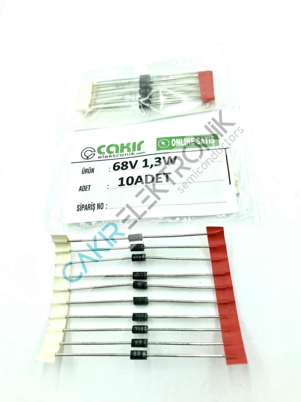 68V - BZX85C68 -  ZENER - 68V  1WATT ZENER 1,3W