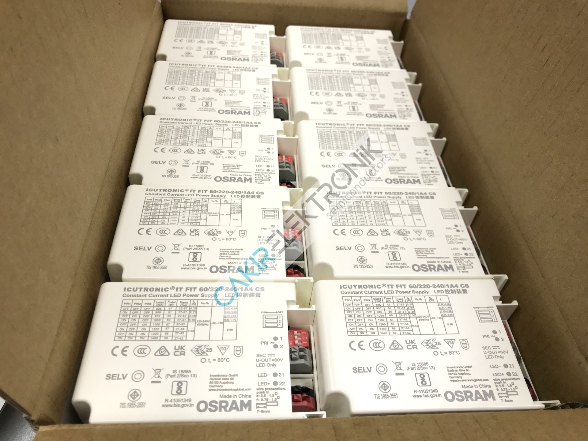 OSRAM LED DRIVER ,  ICUTRONIC IT FIT 60/220-240/1A4 CS  , IT FIT 75/220-240/1A6 CS