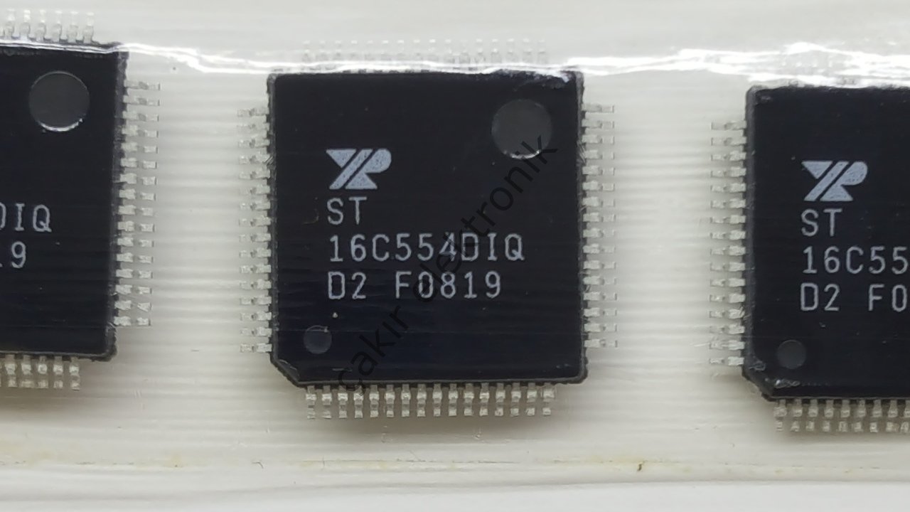 ST16C554DIQ64-F - ST16C554DIQ - 16C554 - 2.97V to 5.5V Quad UARTs with 16-Byte FIFO