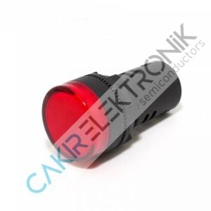 PANO TİPİ 22MM SİNYAL LAMBASI  220VAC ÇAP22MM KIRMIZI , PANO TİP AYDINLATMA  , PANO LED AYDINLATMA