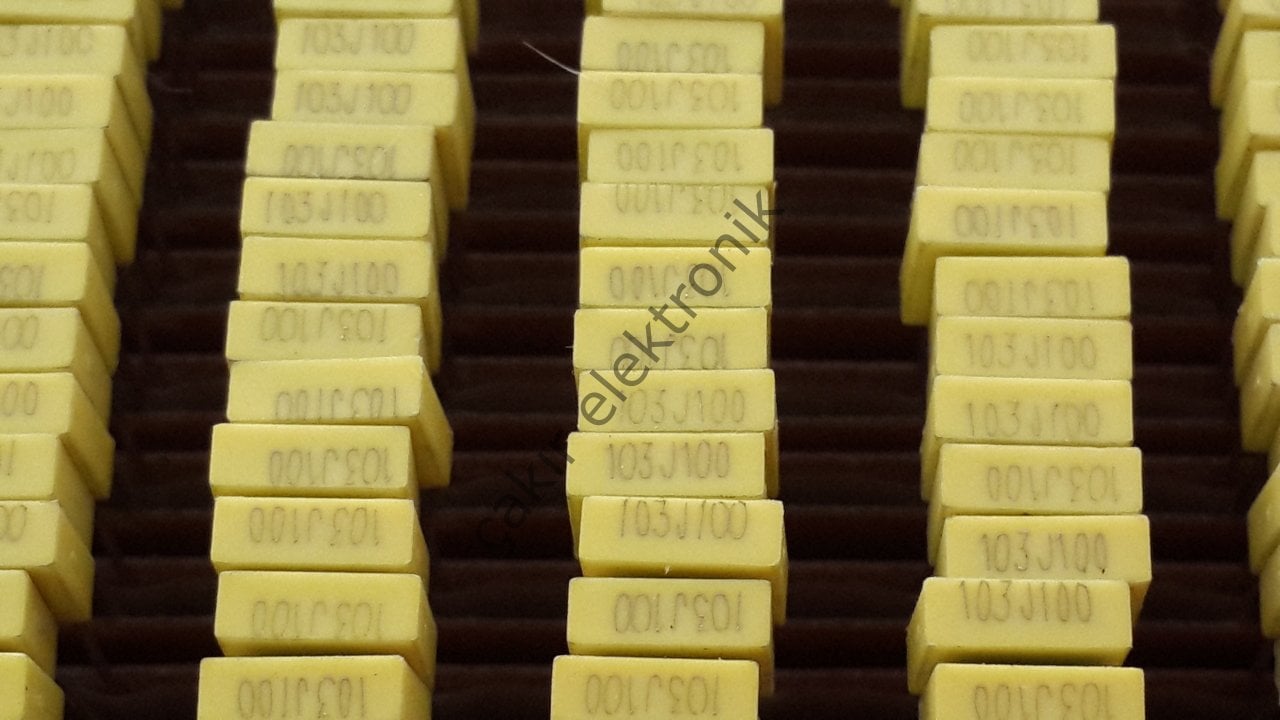 10NF 100V , 10nJ100 KONDANSATÖR , 7 X 6,5 X 2,4MM. 10 ADETTİR