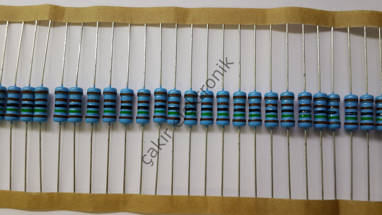 1.5K - 1K5 - 1,5KR - 1W METAL FİLM DİRENÇ -1WATT DİRENÇ - %1