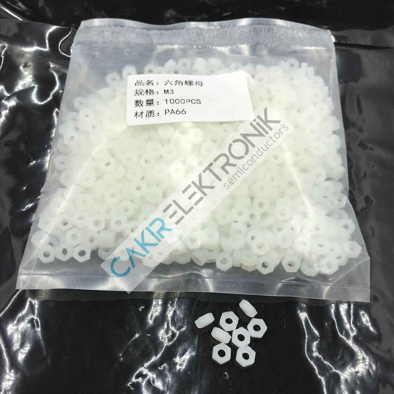 M3 SOMUN PA66  ERİME ISISI 268C°  P-NUT M3