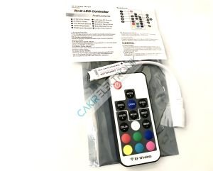 R.G.B. LED KONTROL  , RGB LED CONTROLLER , RF RGB LED KONTROL , 5V-24V 12AMPER 17 KEY RGB CONTROLLER