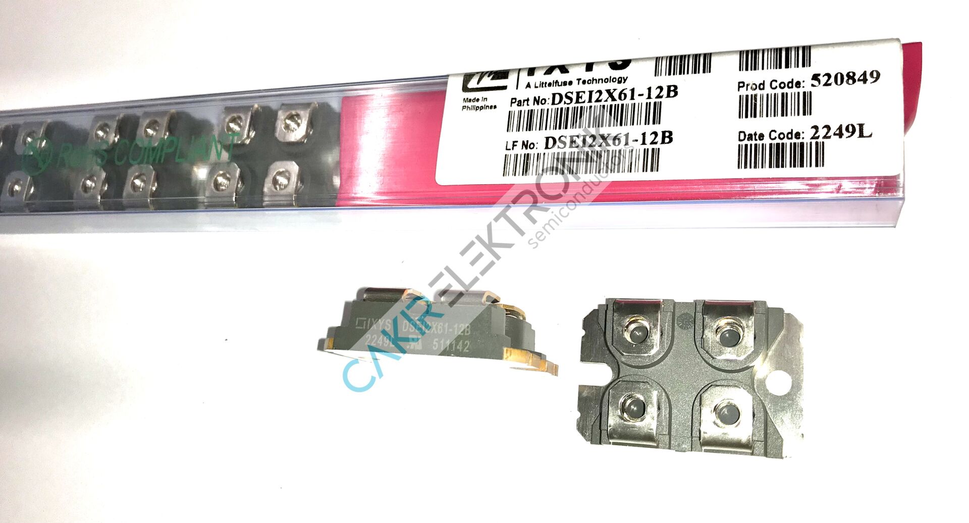 DSEI2X61-12B - DSEI2x61-12 - DIODE FRED MODULE 2x52A 1200V 40ns SOT227B