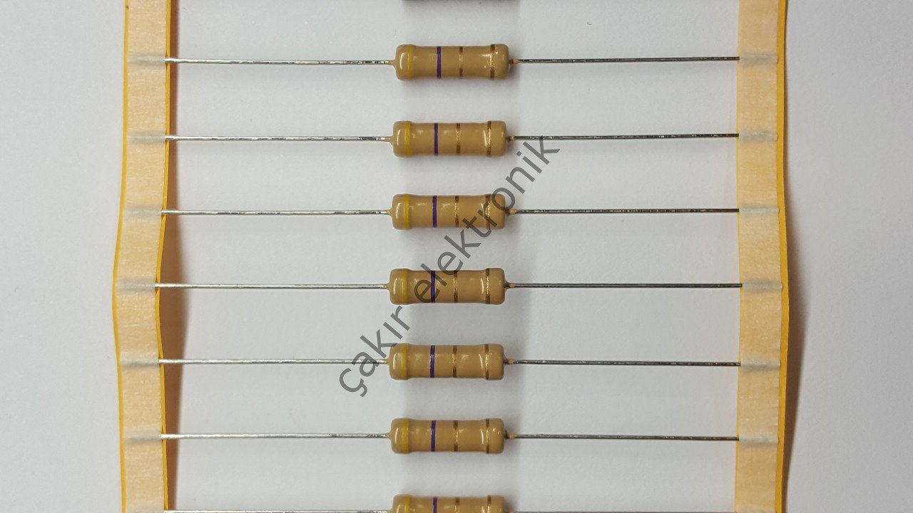 4,7R - 4R7 - 4.7 OHM -  2WATT DİRENÇ 25 ADETTİR